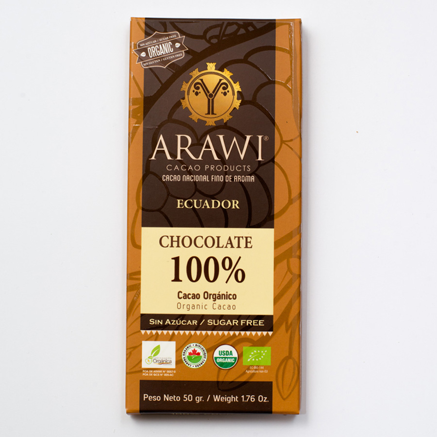 Arawi 100% chocolate bar